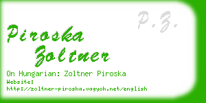 piroska zoltner business card